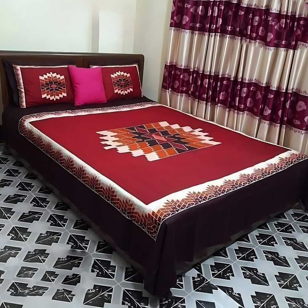 Digital Home Tex Luxury Panel Cotton Bed Sheet King Size