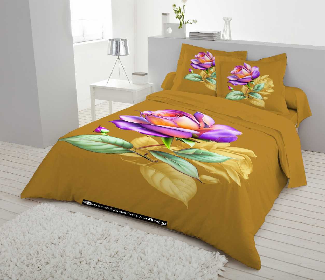 Digital Home Tex Luxury Panel Cotton Bed Sheet King Size