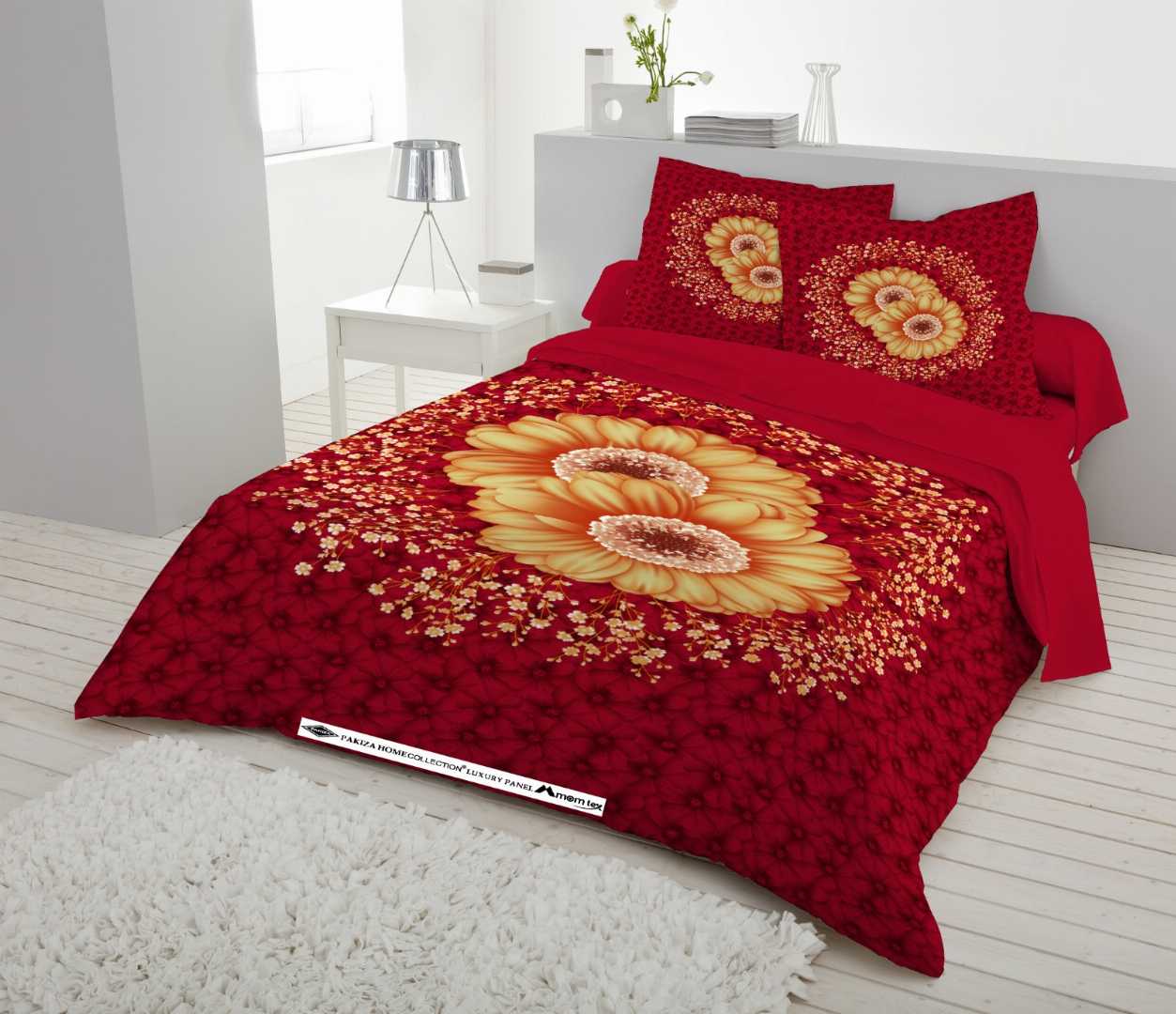 Digital Home Tex Luxury Panel Cotton Bed Sheet King Size