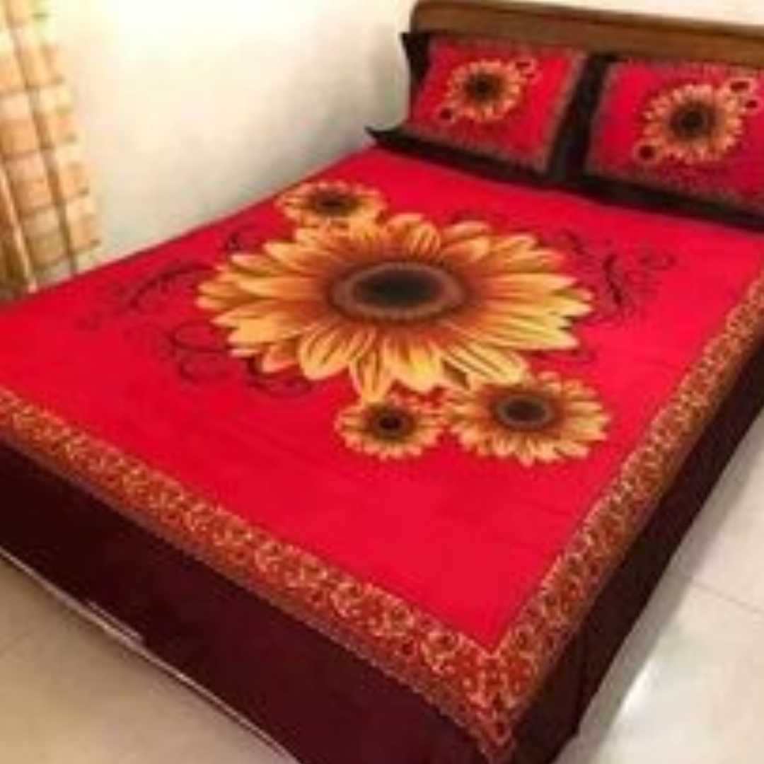 Digital Home Tex Luxury Panel Cotton Bed Sheet King Size