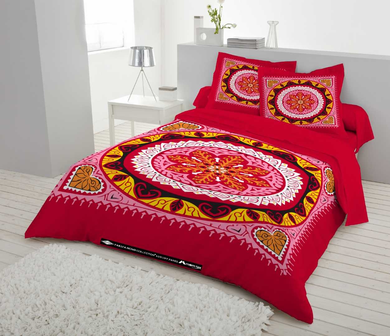 Digital Home Tex Luxury Panel Cotton Bed Sheet King Size