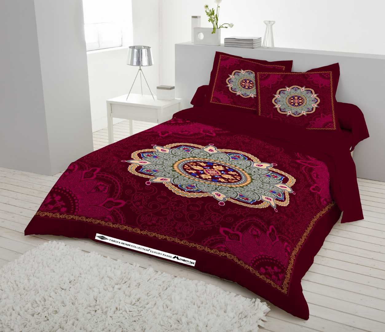 Digital 3D Print Luxury Panel Bed Sheet King Size