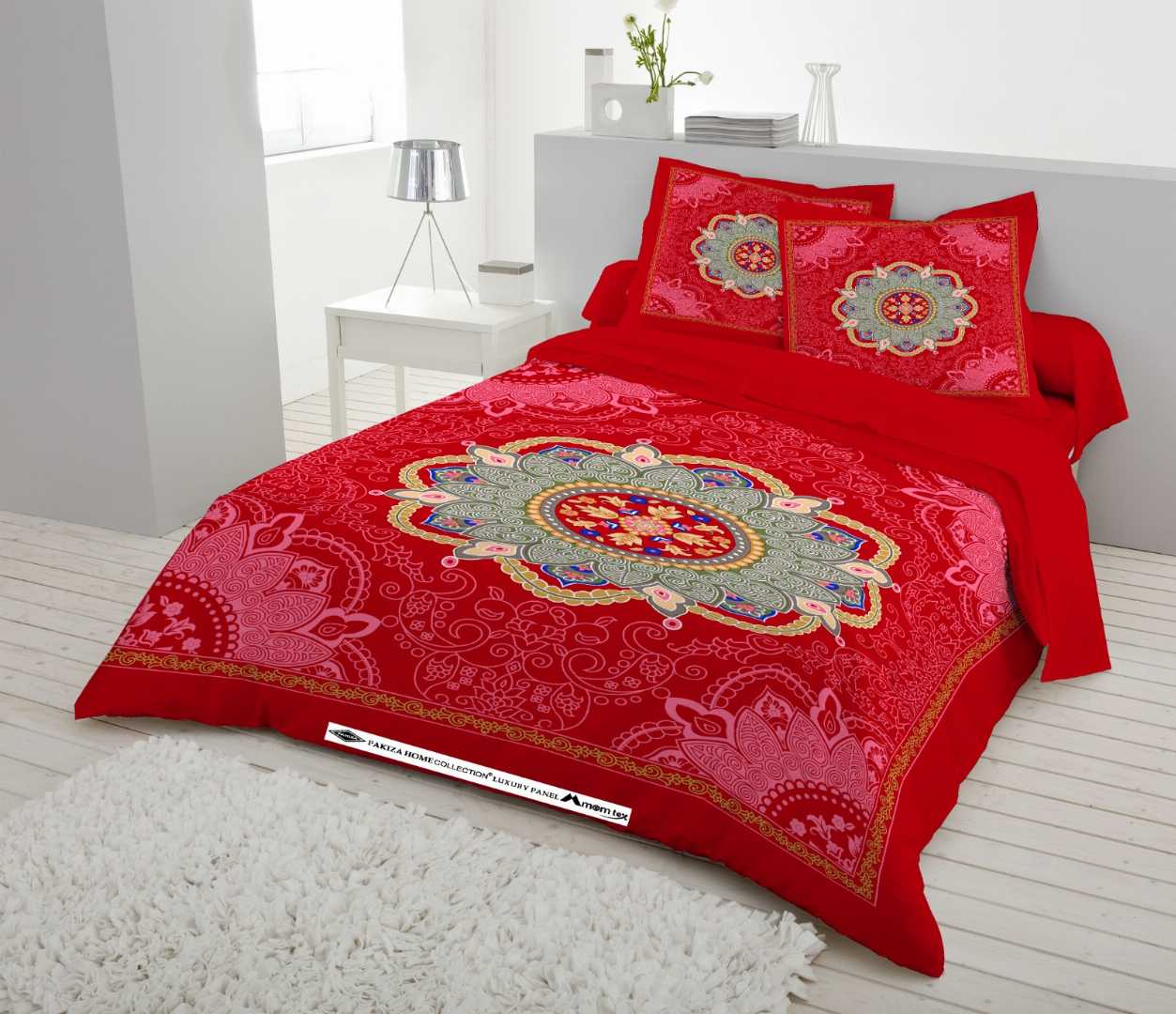 Digital 3D Print Luxury Panel Bed Sheet King Size